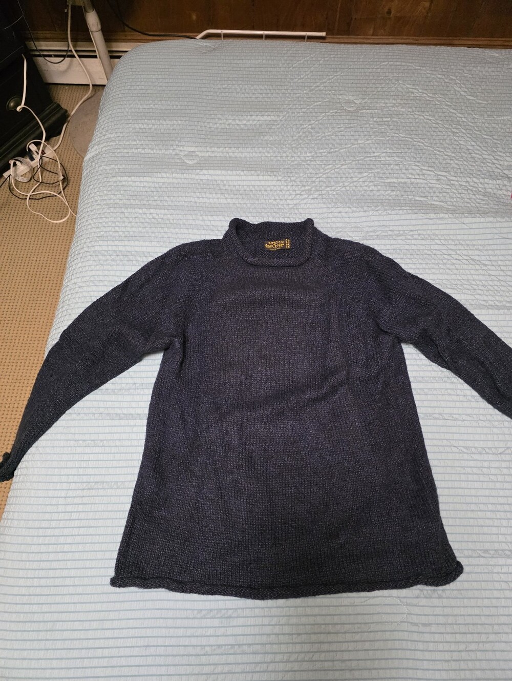 Dark Navy Knit Crewneck Sweater Size M